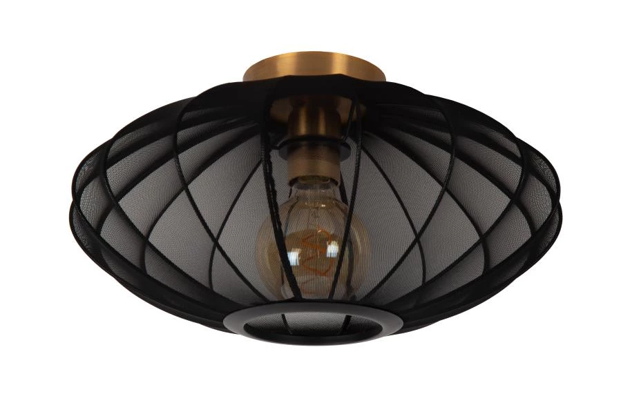 Lucide CORINA - Lámpara de techo Dentro/Fuera - Ø 40 cm - 1xE27 - Negro - DETAIL